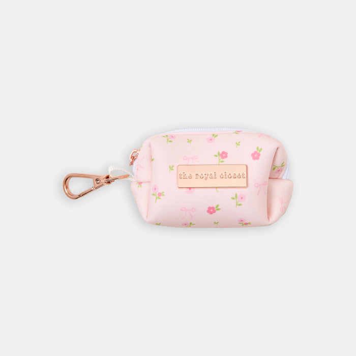 The Floral Poo Bag Holder - poo bag holder front view
