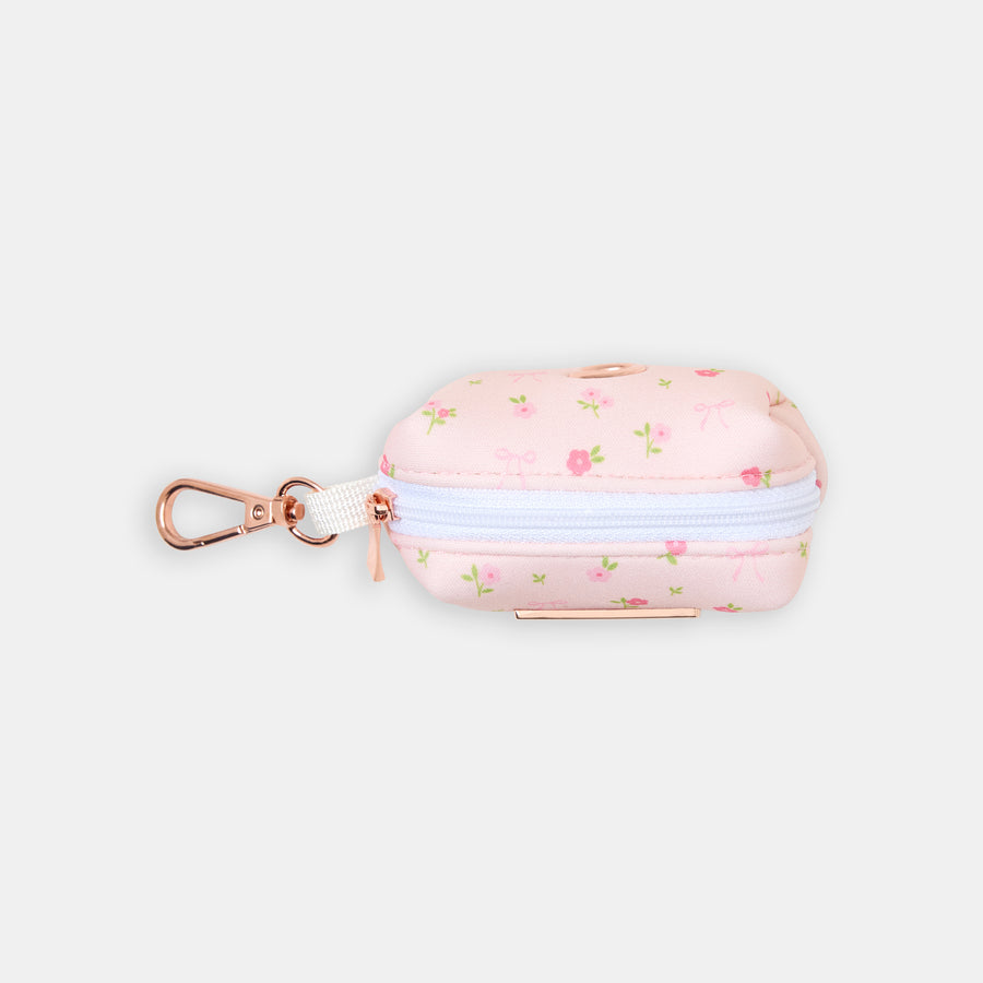 The Floral Poo Bag Holder - poo bag holder side view