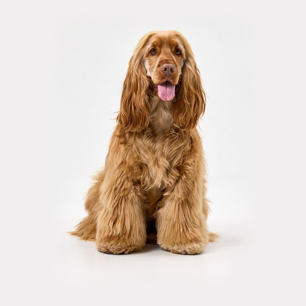 Penny, an English Cocker Spaniel, wearing size M